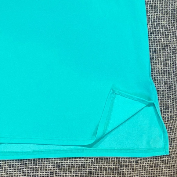 Umgee Seafoam Green Blouse/Tunic, Size Large, Beige Lace 1/2 Length Sleeves - Picture 5 of 7